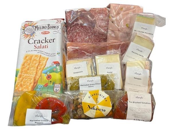 Meat, Cheese and Antipasti Selection .. Italian Food in a Box by Hample