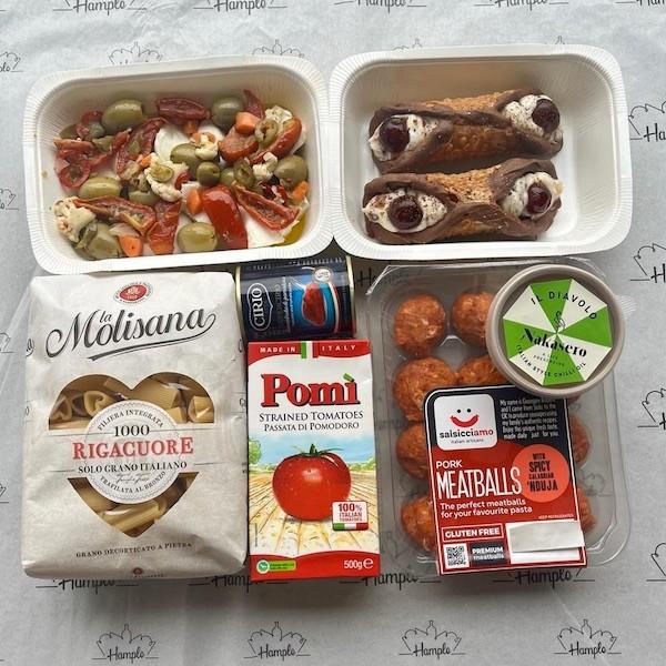 Back Soon - Nduja Meatball Meal Kit Special .. Italian Food in a Box by Hample